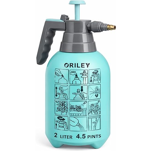 ORILEY 2 LTR Multipurpose Classic Sprayer Hand Powered Water Spray Bottle for Gardening Sanitising Car & Bike Wash Home & Garden