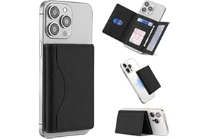 XFSRG Selbstklebender Kartenhalter für Handy Magnetisches Kartenetui Praktisches Handyzubehör für Alltag und Reisen(Schwarz)