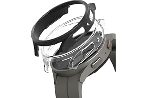 Ringke Slim Case [2 Pack] Compatible with Samsung Galaxy Watch 5 Pro 45mm, Watch5 Pro Bezel [Frame Only] Premium PC Hard Thin Cover - Clear & Black