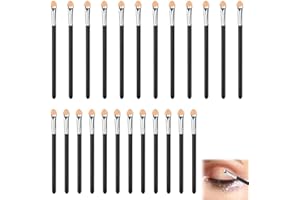 TSASWEET Set di 24 Pennello per Ombretto con Punta in Spugna Pennello Trucco Ombretto Spugna Applicatore per Ombretto Double-Face per Donne e Ragazze, Lunghezza 12CM e 15CM