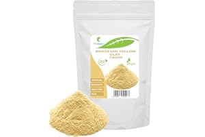 ETC COSMETIC`S Argile jaune brésilienne - 100 gr - Masques pour le visage, masques pour le corps, masques pour les cheveux, peelings et gommages doux, fabrication de savons, anti-âge et raffermissement de la peau
