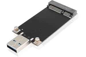 GINTOOYUN MSATA to USB 3.0 Mobile Hard Drive Enclosure 50x30mm MSATA SSD to USB3.0 Interface Conversion Adapter for Laptops,Desktop Computers,MSATA Solid-State Drives,etc