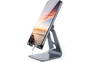 Lamicall Support Téléphone, Multi Position Dock Téléphone - Support Dock pour iPhone 15 Pro Max Plus, 14/13/12/11 Pro Max Plus Mini SE XS Max XR X 8 7, Huawei, Samsung, Autres Smartphones - Gris