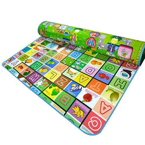 Preisvergleich Produktbild HBF Kinderspielteppich Spielmatte Spielteppich Schaumstoffmatte Baby Kleinkind Crawl Mat Spielmatte Babyschleichenmatte Picknick-Decke 200 * 180 cm (2)