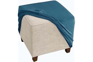 ZEaink Copri Pouf Elasticizzato Ottomano Poggiapiedi 40x40/80x80/60x60/50x50/45x45 Copertura Ottomana, Copri Pouf Quadrato in Velluto Lavabile,Copri Sgabello (Color : #10, Size : 40x40cm/16x16in)