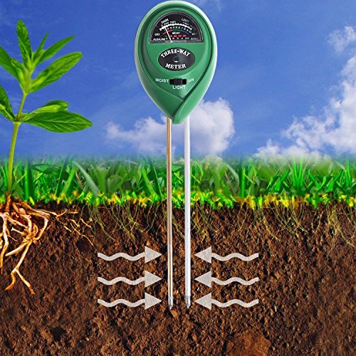3 in 1 Bodentester PH Wert Messgerät bei DigHealth, (Boden-pH und Feuchte, Lichtstärke Meter), Keine Batterie Erforderlich, Digitales Bodenmessgerät PH Saurer Für Garten Pflanzen Erde Wasser - 6