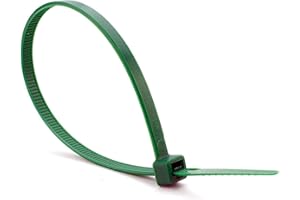 Nartel® 100 Pack of Green Cable Ties - Premium Tie Wraps - Premium Extra Strong Nylon Zip Ties (200mm x 2.5mm)