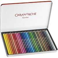 Caran D'Ache Swisscolor Aquarellstifte – Metallbox Mit 30 Stiften & 2 Karten