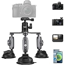 Supporto A Ventosa Con Testa Sferica 360° Per Fotocamere E Cellulari – Compatto E Anti-vento