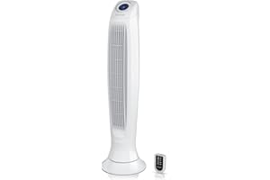 ‎BRANDSON Brandson - Turmventilator mit Fernbedinung - Säulenventilator inkl. Oszillation - 86 cm - Ventilator mit 3 Geschwindigkeitsstufen Timer - LED Display - leises Betriebsgeräusch - Modell 2024