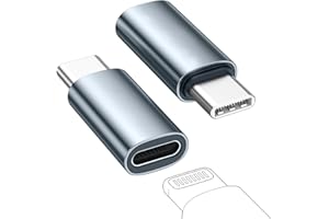 PENCE & MOON COLLECTIVE Lightning To USBC Adapter, 2 Pack Lightning to USB C Adapter Support Fast Charging compatible with iPhone 14 13 12 11 12 Pro Max iPad Pro,Not for Audio/OTG/Headphones/SD Card Reader, Grey