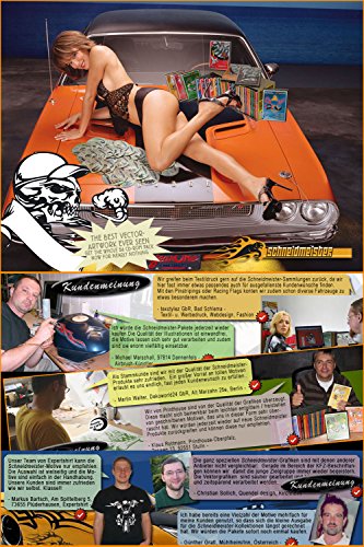 Schneidmeister 2500 Produktionsmotive Vektorgrafik für ALLE Schneideplotter + Transferpressen auf 24 CD-Rom - 4