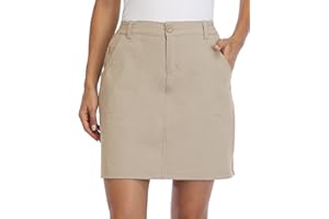 Willit Women's Outdoor Skort Golf Skort Casual Skort Skirt UPF 50+ Quick Dry Zip Pockets Active Hiking