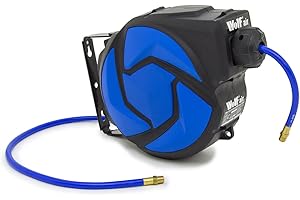 Wolf Air 10m ¼” BSP 8mm Bore Retractable Air Hose Reel - 2 Years Warranty