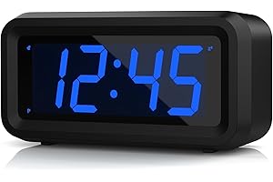 KWANWA Piccola scrivania/Lato del Letto/Digital Wall LED Sveglia con Grande 1.2 '' Time Display LED, Batteria AA Alimentato Solo, può Essere posizionato Ovunque Senza Cavo ingombrante