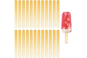 BETINYAR 50 bastoncini acrilici riutilizzabili per gelati e torte, 11,4 cm, colore: oro