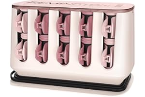 Remington PROluxe Heated Hair Rollers (OPTIheat Technology, 90 Second Heat Up, Sets Curls in 5 Minutes, 20 Velvet Flocked Rollers - 8 Medium 25mm and 12 Large 32mm) H9100