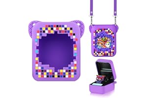 DOUKESH Custodia Protettiva Per Animali Domestici Digitali Bitzee, Custodia Protettiva Con Cordino Portatile Per Bitzee, Custodia Portatile In Silicone Per Bitzee, Accessori Elettronici Per Animali(Viola)
