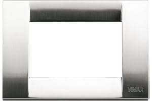 VIMAR série Idea Plaque classique 3 modules Nickel Métal brossé