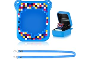 HGRGHH Silikonowe etui na bitzee Interactive Toy Digital Pet, silikonowa torba ochronna na zwierzęta domowe z regulowaną smyczą, torba do przenoszenia żużli cyfrowych zwierząt domowych, niebieska