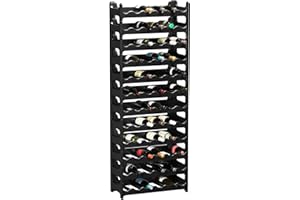 ARTECSIS Casier à Bouteilles pour 72 Bouteilles, Étagère à Vin, Range Bouteille en Plastique Noir
