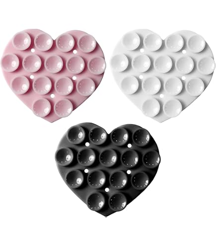 Support Ventouse Téléphone Portable En Silicone - 24 Ventouses - Forte Adhérence Sur Verre, Miroir, Tableau De Bord