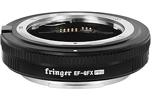 Fringer EF-GFX Pro Soporte de cámara de Enfoque automático, Anillo Adaptador de Lente Compatible con Lentes Canon EF a Fuji GFX100/ GFX100S, Sigma, Tamron EF