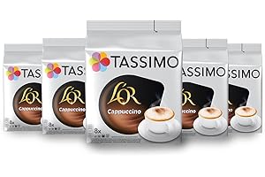 Tassimo Café Dosettes - 40 boissons L'Or Cappuccino (lot de 5 x 8 boissons)