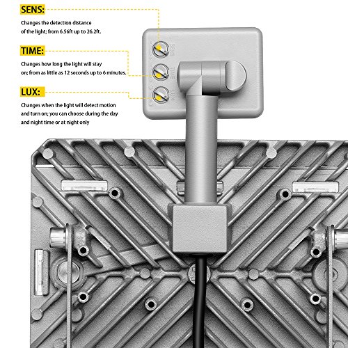GOSUN® Super Hell 50W LED Fluter Mit Bewegungsmelder, 4500lm, Kaltweiß 6000-6500K, Wasserdicht IP65, CREE SMD5050, 120° Abstrahlwinkel, LED Flutlicht Außenleuchten, 36 Monate Garantie - 5