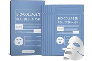 CESGIGO 4 mascherine per collagene, coreano, biologico, collagene, maschera per il viso, anti-rughe, collagene, idratante, solubile, collagene