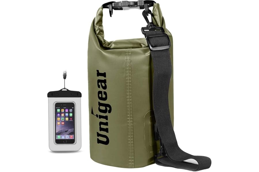 Unigear Waterproof Bags/Waterproof Bags/Dry Bag (2L/5L/10L/20L/30L/40L) for Outdoor Activities and Water Sports, Camping, Boating, Kayaking, Fishing with Waterproof Phone Pouch