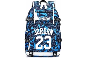 FANWENFENG Lorh's store Giocatore di Basket Jordan Luminoso Zaino da Viaggio Studente Zaino Fan Bookbag per Uomo Donna