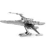 Maquette Metal Earth X-Wing Fighter De Poe Dameron - Star Wars Ep.7 - Kit 3D à Assembler Sans Soudure - 10x10x6 Cm