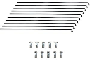 ACESOME ㅤ ACESOME - Raggi per bicicletta da 10/36 pezzi con nipplo, 71-253 mm, diametro 2,5 mm, raggi in acciaio inox 12 g, per mountain bike, per mountain bike, downhill, trekking, più e City Bikes