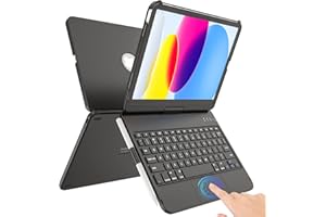 KARFUN Keyboard Case For iPad A16 11th Generation 2025 11 inch/10th Generation 2022 10.9 inch, Smart Off/Up, 360° Rotatable Stand & Apple Pencil Holder (Pen not included)