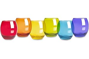 Excelsa San Josè - Juego de 6 vasos de agua, 40.5cl, cristal, multicolor