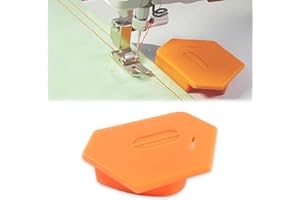 CLRZOL Guide de couture magnétique pour machine à coudre, nouvel outil polyvalent amélioré, jauge magnétique polygonale puissante, guide d'ourlet polygonal multifonctionnel avec échelle (Orange)