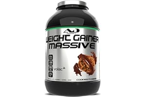 ADDICT SPORT NUTRITION AD Addict sport nutrition - Weight gainer massive - Prise de masse musculaire avec protéine concentrée - 51g de protéine et 21g de BCAA - 5 kg - Cookie