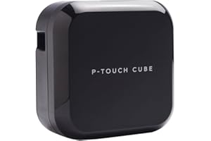 Brother PT-P710BT, Monochrom, Etikettendrucker, P-Touch Cube Plus, Etikettierer, Verbindbar (PC und Bluetooth), Schwarz, 6.1 x 11.5 x 11.5 cm