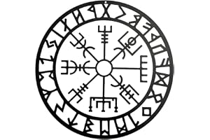 Queerelele viking dekoration svart metall väggkonst mytologi runor väggkonst väggskulpturer nordisk minimalistisk metall väggkonst för vardagsrum sovrum kontor hus väggdekoration – 28 cm