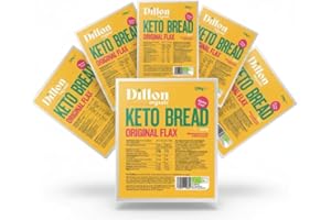 Dillon Organic Original Flax Keto Bread | Gluten-Free, Vegan, Low Sugar, High Fibre, Diabetic-Friendly, UPF Free - Unsliced, 250g (Pack of 6)