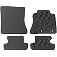 Carsio Rubber Car Mats For Ford Mustang 2015+ Onwards 4 clips Tailored Fit Floor Mat Set Complete Accessory Black Custom Fitted - All Weather & Heavy Duty, Anti-Slip Backing with Clips