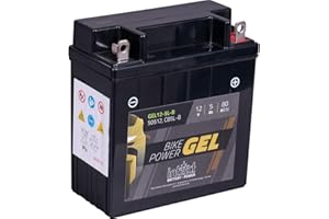 intAct - BATTERIE MOTOCYCLE GEL | Batterie offrant +30% de puissance de démarrage Pour moto, quad, etc. | GEL12-5L-B, CBL-B, batterie 12V, 5 AH (c20), 80 A (EN) | Dim : 121x61x131mm
