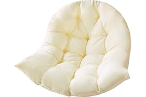 Walaka luggage 💋Walaka💋 Coussinets de Chaise Relax, Coussin œuf pivotante épaissie, siège Suspendu en rotin Osier, Panier pour intérieur, extérieur (J), 90 x 120 cm