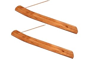 STOUCLA Räucherstäbchenhalter aus Holz, indische Holz Räucherstäbchenhalter mit,für Räucherstäbchen Räucherkegel oder Home Decoration Zubehör (2 Stück)