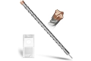 METOTY Punta per trapano SDS Plus, 30 mm x 460 mm, con 4 tagli in metallo duro, testa con rivestimento, punta per pietra, cemento, pietra naturale, muro di mattoni