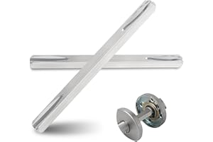 Beatific 2 pezzi maniglia per porta, perno quadrato 8 mm x 100 mm, in acciaio zincato, perno quadrato di ricambio per porta, perno quadrato, perno di fissaggio, maniglia in acciaio massiccio