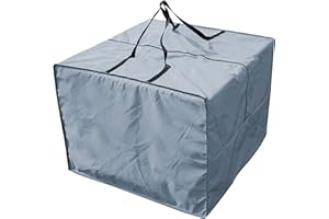 Rangement Coussin - Imperméables Durable 210D Rangement Pour Coussin Jardin, Fermeture Éclair Housse Rangement Coussin Exterieur Avec Poignées, Porteuse Noël Sac 81 X 81 X 61cm