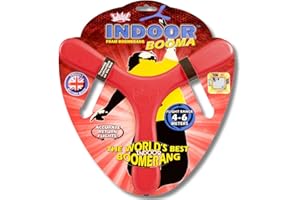 Wicked- Intérieur et extérieur Indoor Booma Red | The World's Best Return Sports Boomerang | Made from Soft and Safe Memorang Foam, WKIND-R, Rouge