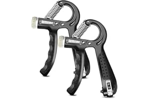 O-Kinee Hand Grip Pinza Mano, Manopole Mani Riabilitazione Mano per Polso Avambraccio Forza di Allenamento Manico Antiscivolo Regolabile Resistenza 10-60 kg